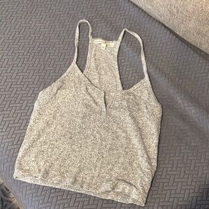 Soft gray crop top